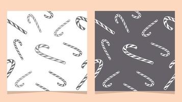monochrome vector seamless pattern. candy canes pattern. perfect for wrapping paper, fabric, or wall paper