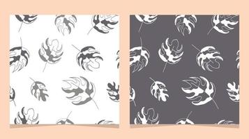 flat monochrome vector seamless pattern. foliage abstract pattern. perfect for wrapping paper, fabric, or wall paper