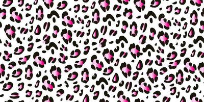 Leopard pink seamless pattern hand drawn . Animalistic abstract background. Vector. vector