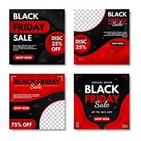 Black Friday Sale Social Media Post Template vector