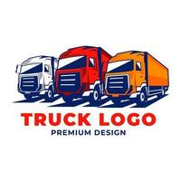 Truck Delivery Illustration Logo Design vector