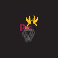 Peace logo concept vector