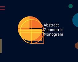 letra geométrica abstracta q concepto gráfico. color forma inusual para la plantilla de diseño de logotipo y monograma. símbolo geométrico de estilo bauhaus o memphis. ilustración vectorial vector