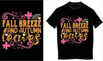 Autumn tshirt design vector