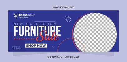 Furniture Mega Sale Banner Design Template vector