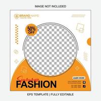 Fashion Marketing Banner For Social Media Post Template vector