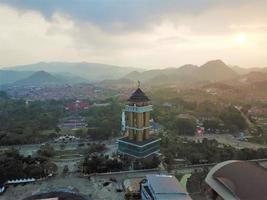 Beautiful aerial view, Sabilulungan Tower in Bandung, West Java-Indonesia. photo