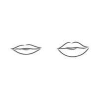 dibujo vectorial de labios vector