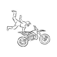 dibujo vectorial de bicicleta de montaña vector