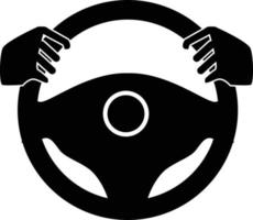 icono del volante sobre fondo blanco. señal de conductor de coche. símbolo de rueda de coche. estilo plano vector