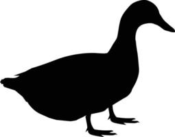 silueta de pato sobre fondo blanco. signo de pato estilo plano vector