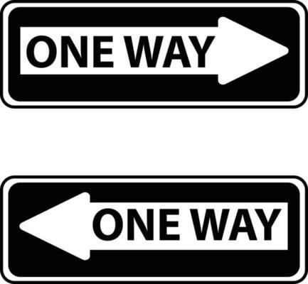 road way sign on white background. one way symbol. flat style.