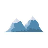 mountains with snow vector