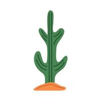 planta de cactus con arena vector