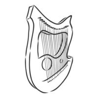 lyre harp vector sketch