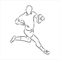 dibujo vectorial de balonmano vector