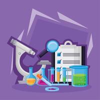 iconos de equipos de laboratorio de química vector