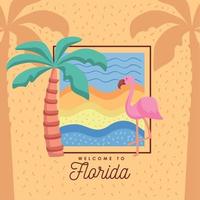 florida sunshine state lettering card