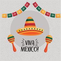 viva mexico lettering vector