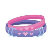 friendship wristbands with hearts vector