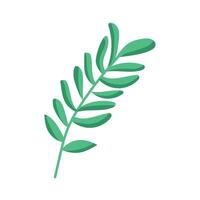 green branch with leafs vector