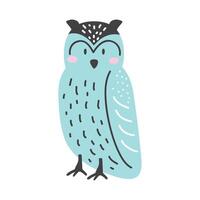 owl doodle character vector