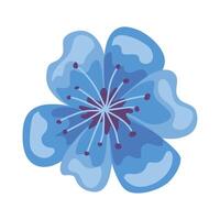 blue flower garden vector