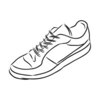 bosquejo del vector de las zapatillas de deporte