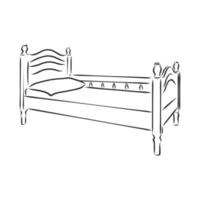 bosquejo del vector de la cama