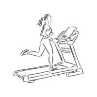 exercise bike vector sketch