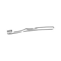 bosquejo del vector del cepillo de dientes