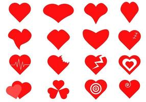 icon full heart tiene una variedad de formas, que se utilizan para muchas obras significativas, como corazones rojos y corazones relámpago. medio corazón ola corazón vector