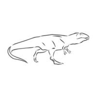 dibujo vectorial de dinosaurio vector