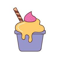 ice cream in pot vector