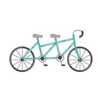 blue tandem bicycle vector