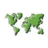 green earth continents vector