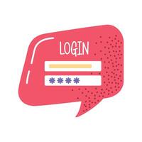 login template in speech bubble vector