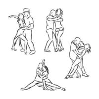 latin dancing vector sketch