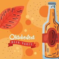 oktoberfest celebration lettering poster vector