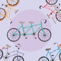 fondo con bicicletas vector