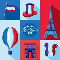 bastille day poster vector