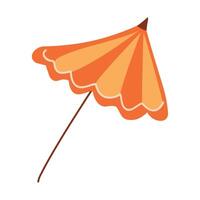 orange umbrella accessory vector