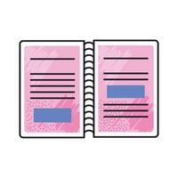 notebook school supply open vector