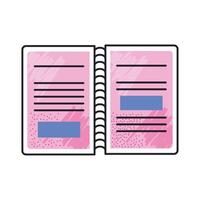 notebook school supply open vector