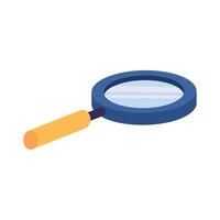 magnifying glass isometric style vector