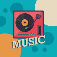 dj console retro style vector