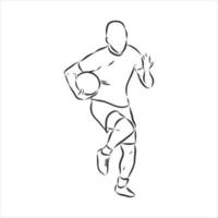 dibujo vectorial de balonmano vector