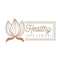 healthy spa center emblem vector