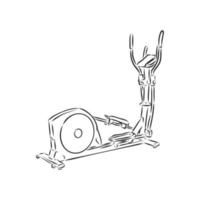 exercise bike vector sketch