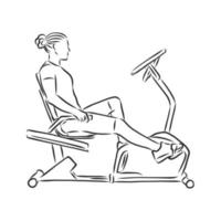 exercise bike vector sketch